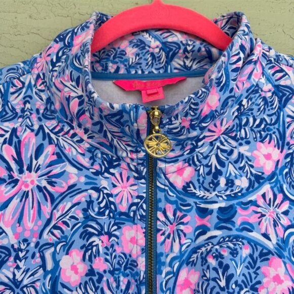 Lilly Pulitzer Women's XL Blue Leona Zip Up Jacket Long Sleeve Casual - Picture 9 of 11